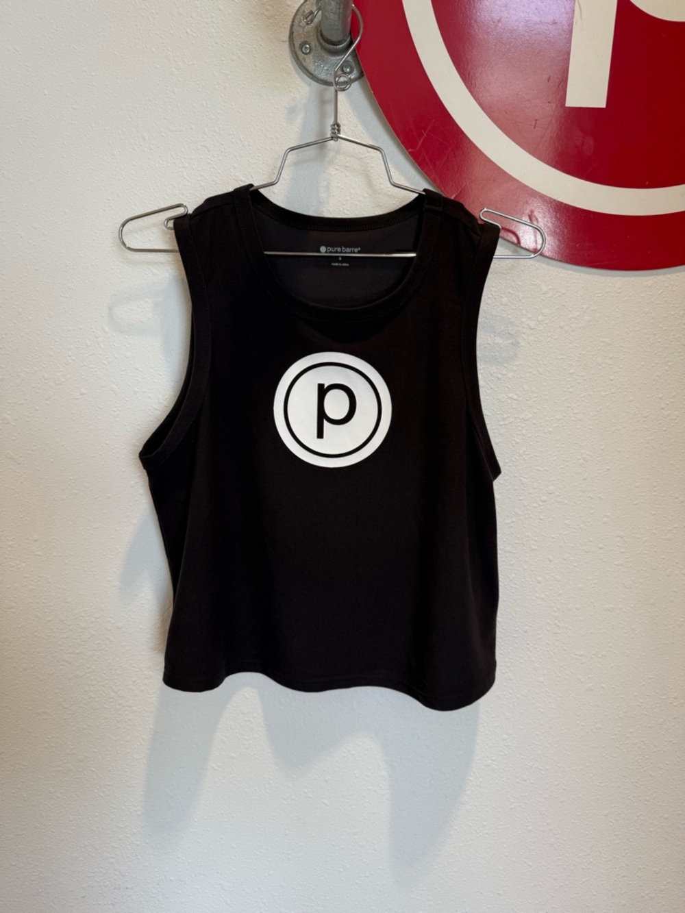 NWT Pure Barre Black Tank W/ White Circle Logo